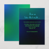 Het gloeien Hebreeuwse Brieven & Nota's Uitnodigin Informatiekaartje (Voorkant / Achterkant)