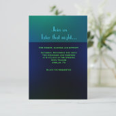 Het gloeien Hebreeuwse Brieven & Nota's Uitnodigin Informatiekaartje (Staand voorkant)