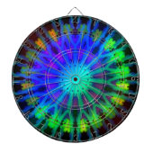 Het gloeien in de Dark Kaleidoscoop kunst Dartbord (Voorkant)