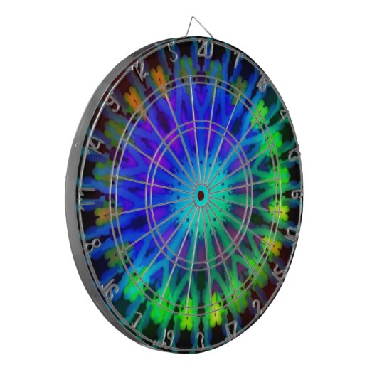 Het gloeien in de Dark Kaleidoscoop kunst Dartbord (Voorkant Links)