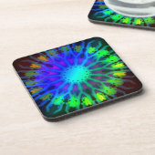 Het gloeien in de Dark Kaleidoscoop kunst Drankjes Onderzetter (Linkerzijde)