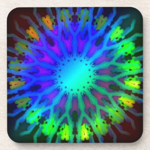 Het gloeien in de Dark Kaleidoscoop kunst Drankjes Onderzetter