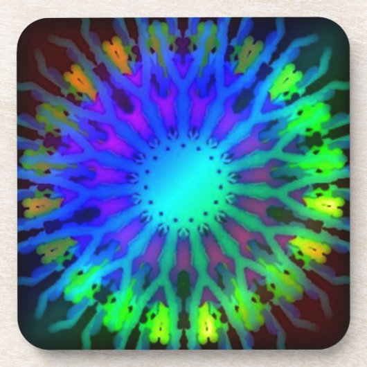 Het gloeien in de Dark Kaleidoscoop kunst Drankjes Onderzetter (Voorkant)
