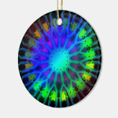 Het gloeien in de Dark Kaleidoscoop kunst Keramisch Ornament (Links)
