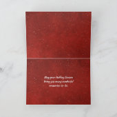 Het gloeien van kerstlichten rood met sneeuwvlokke kaart (Binnen)