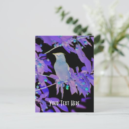 Het gloeien van vogel op  Briefkaart van de Tak (Staand voorkant)