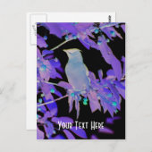 Het gloeien van vogel op Briefkaart van de Tak (Voorkant / Achterkant)