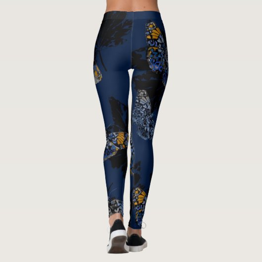 Het gloeien vlinders in duistere leggings (Achterkant)