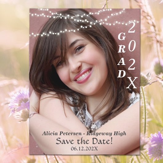 Het gloeiende Moderne Afstuderen van de Lichten va Aankondigingskaart