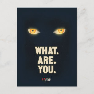 Het gloeiende ogen "What.Are.You." Briefkaart