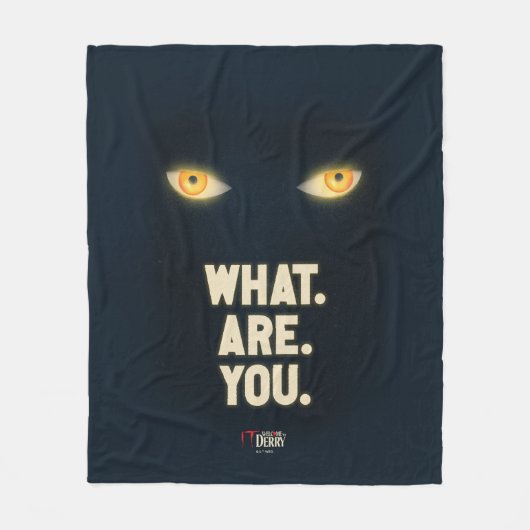 Het gloeiende ogen "What.Are.You." Fleece Deken (Voorkant)