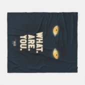 Het gloeiende ogen "What.Are.You." Fleece Deken (Voorkant (Horizontaal))