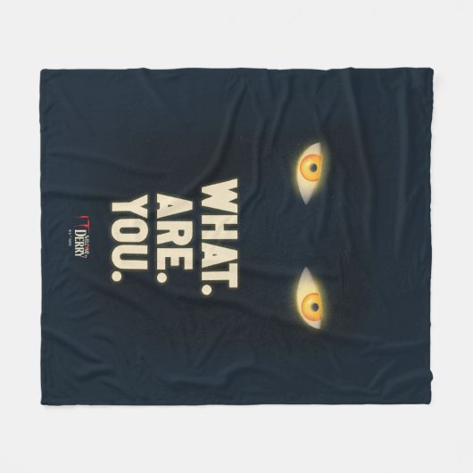 Het gloeiende ogen "What.Are.You." Fleece Deken (Voorkant (Horizontaal))