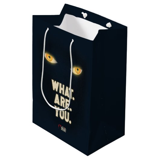 Het gloeiende ogen "What.Are.You." Medium Cadeauzakje (Voorkant Gekanteld)