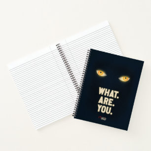 Het gloeiende ogen "What.Are.You." Notitieboek