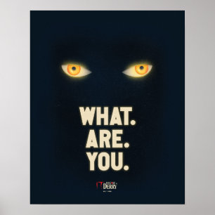 Het gloeiende ogen "What.Are.You." Poster