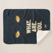 Het gloeiende ogen "What.Are.You." Sherpa Deken (Voorkant (horizontaal))