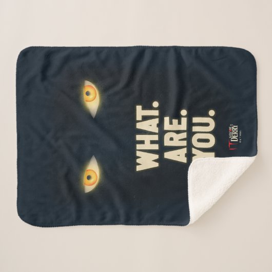 Het gloeiende ogen "What.Are.You." Sherpa Deken (Voorkant (horizontaal))
