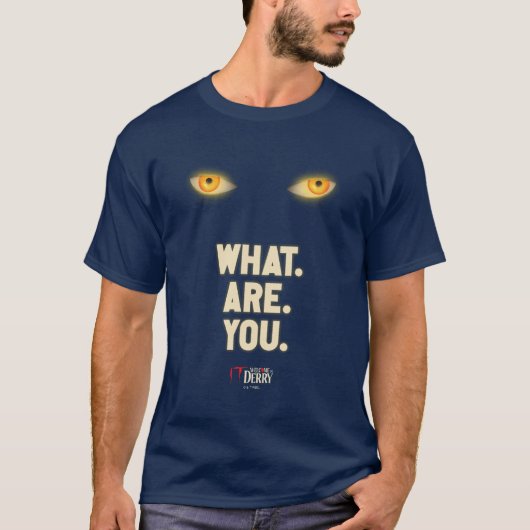 Het gloeiende ogen "What.Are.You." T-shirt (Voorkant)