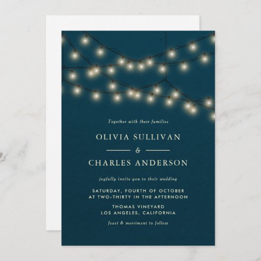 Het gloeiende Wereldbol van de Lichten Rustic Blau Kaart (Voorkant / Achterkant)