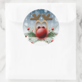 Het gloeit dus op de kerstfeestdag ronde sticker (Tas)