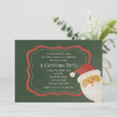 Het gluren de Uitnodiging van de Kerstman (Staand voorkant)