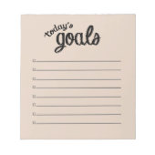 HET GOALS-Notitieblok VAN VANDAAG Notitieblok (Voorkant)