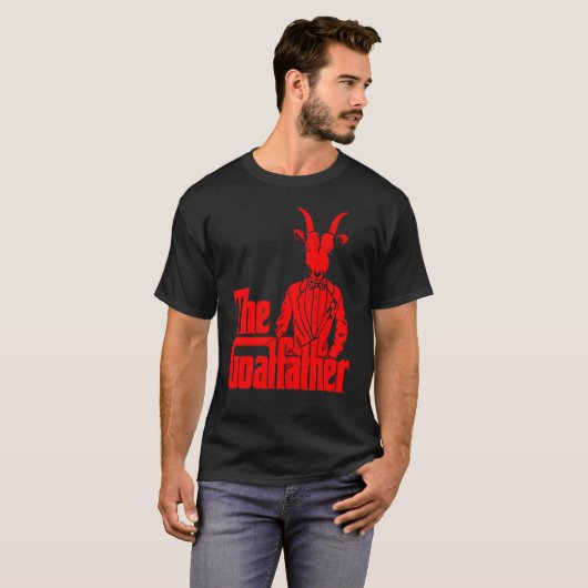 Het Goatfather Goat Dierenvriend Funny T-shirt (Voorkant volledig)