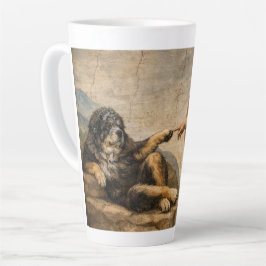 Het goddelijke aanraken latte mok