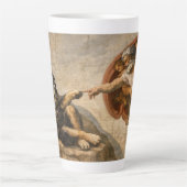Het goddelijke aanraken latte mok (Voorkant)