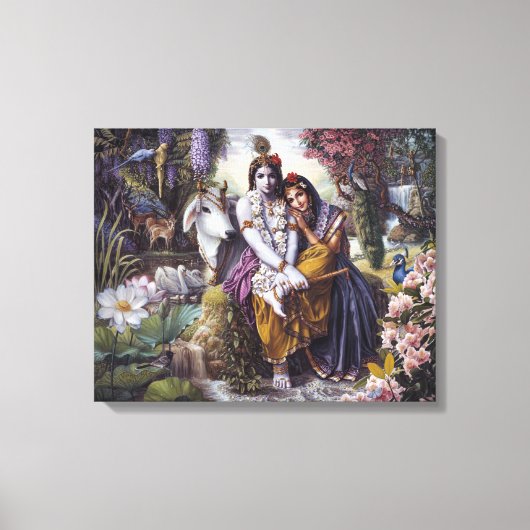 Het goddelijke liefdevolle paar canvas afdruk (Voorkant)