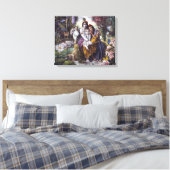 Het goddelijke liefdevolle paar canvas afdruk (Insitu (Slaapkamer))