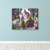 Het goddelijke liefdevolle paar canvas afdruk (Insitu (Houten vloer))