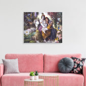 Het goddelijke liefdevolle paar canvas afdruk (Insitu (Woonkamer))