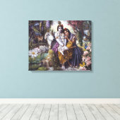 Het goddelijke liefdevolle paar canvas afdruk (Insitu (Houten vloer))