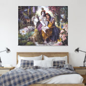 Het goddelijke liefdevolle paar canvas afdruk (Insitu (Slaapkamer))
