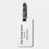 Het goddelijke pad vereist strijd bagagelabel (Achterkant verticaal)