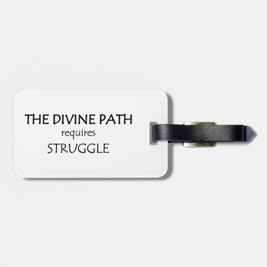 Het goddelijke pad vereist strijd bagagelabel (Achterkant horizontaal)