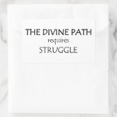 Het goddelijke pad vereist strijd rechthoekige sticker (Tas)