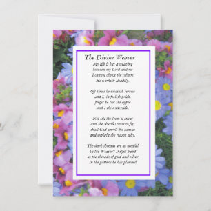Het goddelijke Weaver met paars Feestdagenkaart