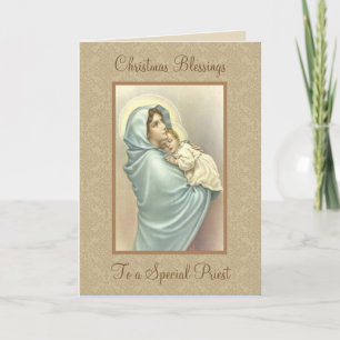 Het godsdienstige Heilige Baby Jesus van de Moeder Feestdagen Kaart
