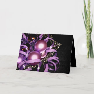 HET GODSDIENSTIGE PAARSE DECOR VAN DE KERSTKAART FEESTDAGEN KAART