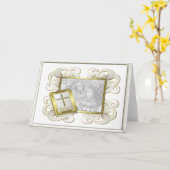 Het godsdienstige Wit van het Lijst Kaart (Gele Bloem)