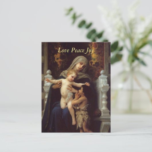 Het goede doel van Bougeureau, kerst briefkaarten (Staand voorkant)