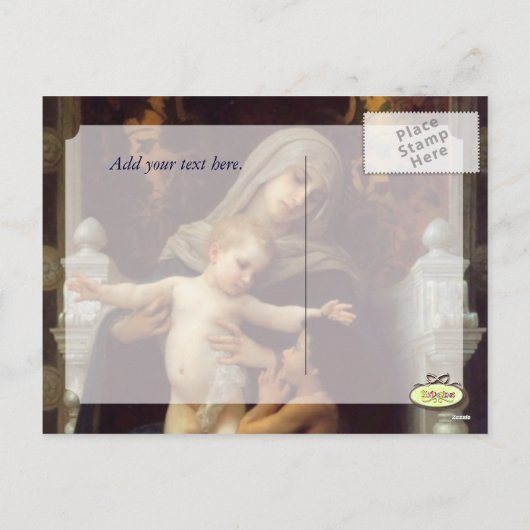 Het goede doel van Bougeureau, kerst briefkaarten (Achterkant)