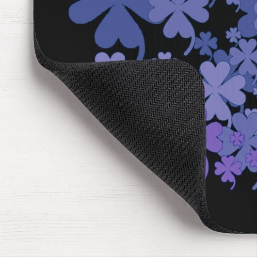 Het goede Geluk charmeert Blauwe Violette Mousepad Muismat (Hoek)