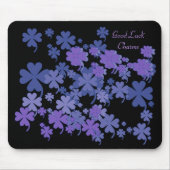 Het goede Geluk charmeert Blauwe Violette Mousepad Muismat (Voorkant)