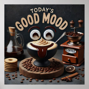Het goede humeur van vandaag" Fine Art Coffee Poster