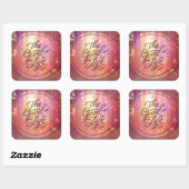 Het goede leven vierkante sticker (Vel)