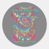 Het goede meisje in me Tattoo schedel Roos Ronde Sticker (Voorkant)